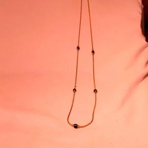 Gold plated with black onyx beads